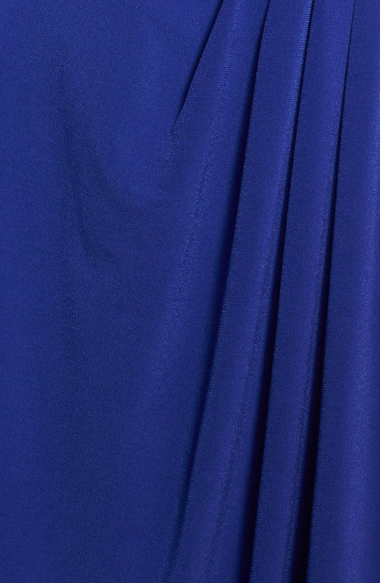 Eliza J Long Sleeve Faux Wrap Jersey Dress, Alternate, color, 