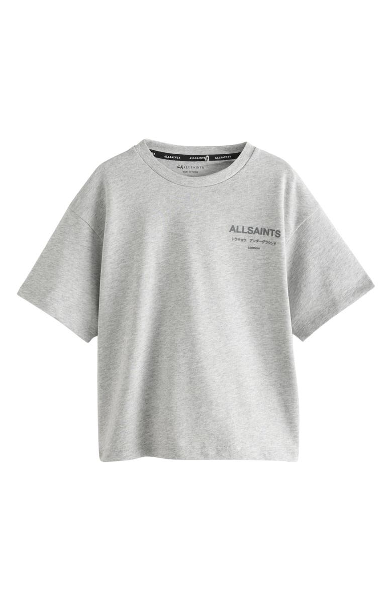 smALLSAINTS by ALLSAINTS Kids' Underground Oversize Cotton Graphic T-Shirt, Main, color, Grey
