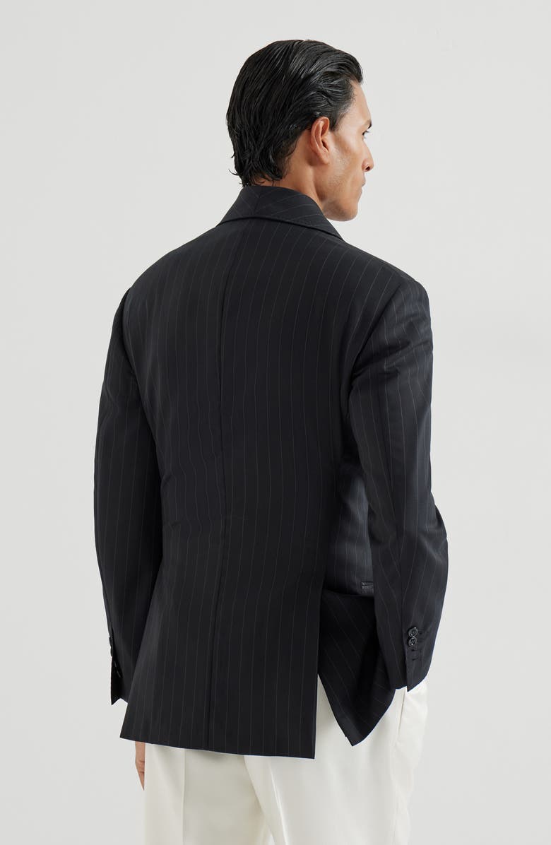 Brunello Cucinelli Tuxedo Jacket, Alternate, color, Black