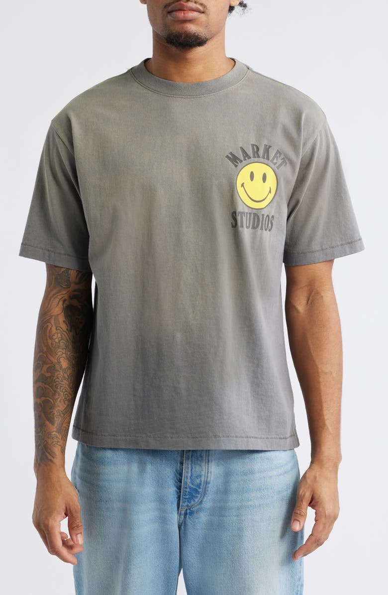 MARKET SMILEY<sup>®</sup> Lockup Graphic T-Shirt, Main, color, 