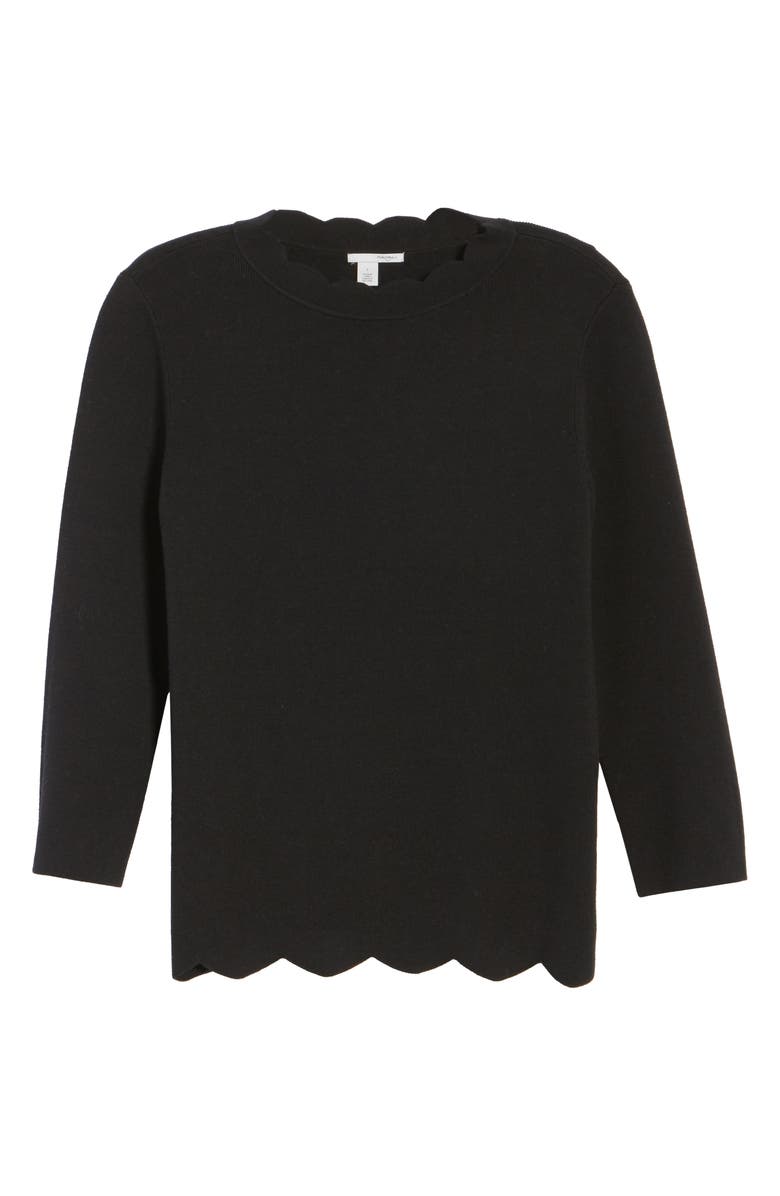 Halogen<sup>®</sup> Halogen Scallop Edge Sweater, Alternate, color,