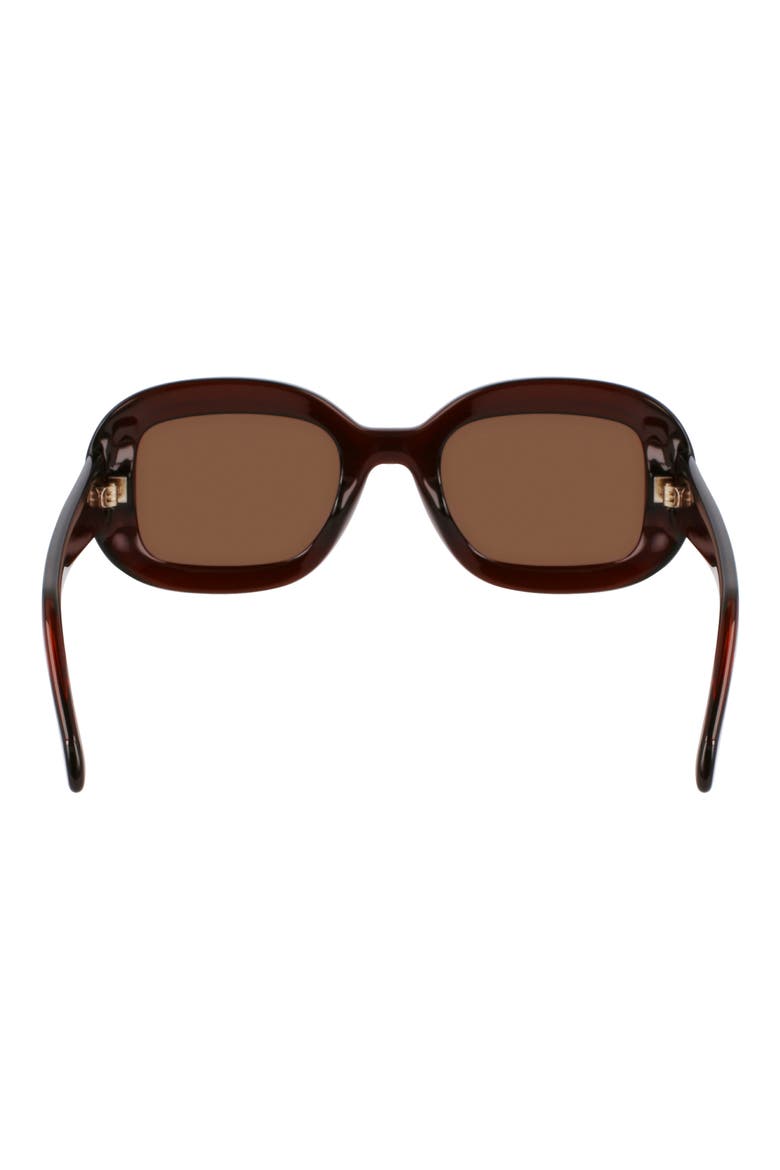 Gancini 51mm Oval Sunglasses, Alternate, color, TRANSPARENT BROWN