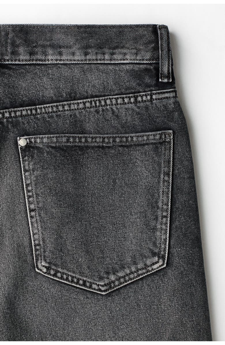 H&M Baggy Twist-detail Denim Shorts, Alternate, color, Dark Denim Gray
