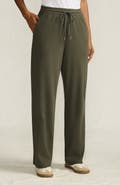 Lands' End Sport Knit High Rise Pull On Relaxed Straight Leg Pants