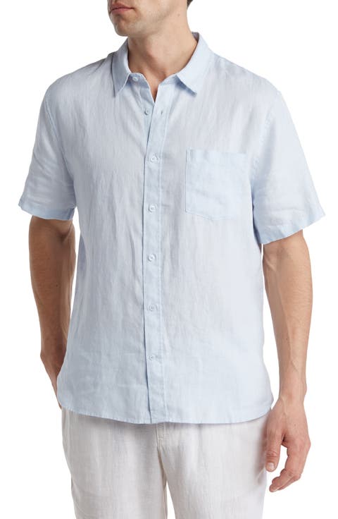Classic Fit Short Sleeve Linen Shirt