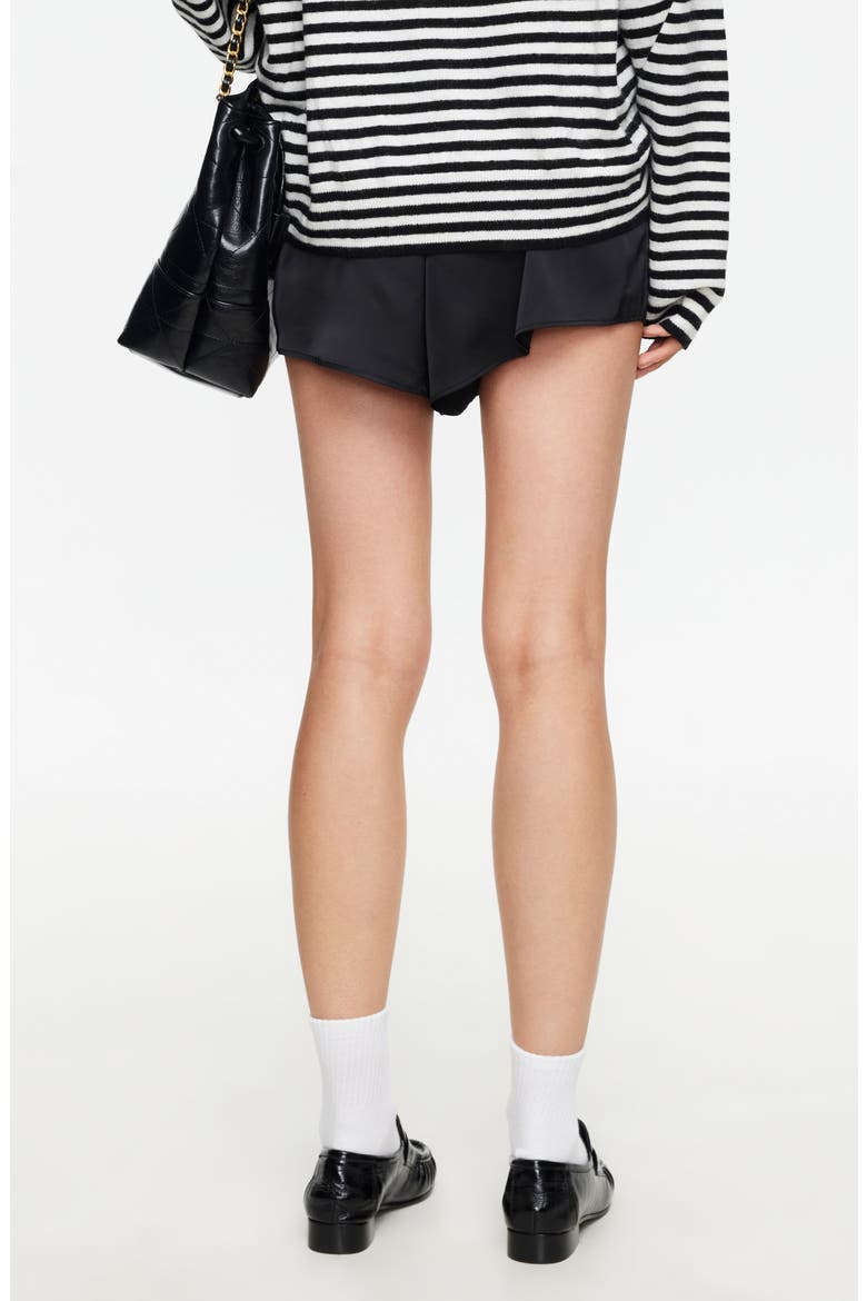 Toni Satin Shorts, Alternate, color, NOIR