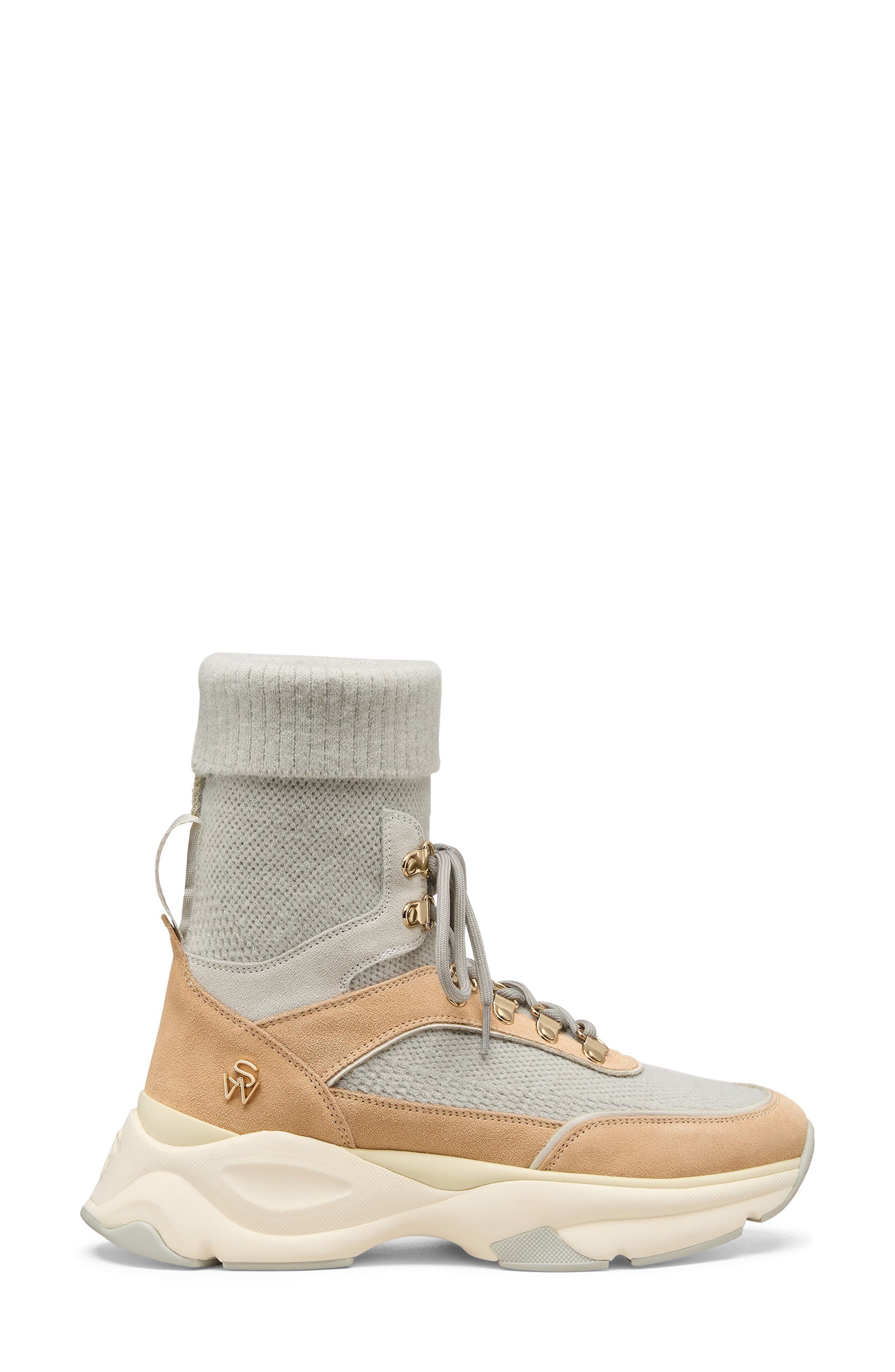 Hiker High-Top Sneaker, Alternate, color, ADOBE/ COBBLESTONE