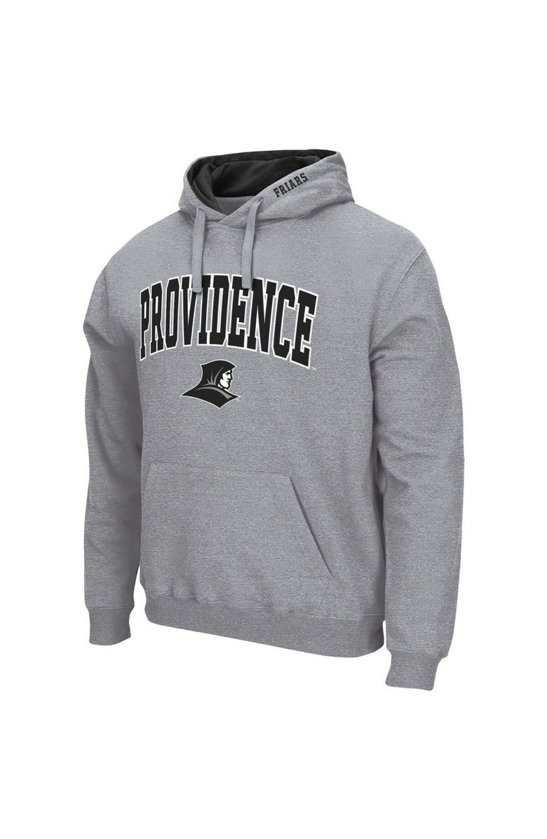 COLOSSEUM Men's Colosseum Heathered Gray Providence Friars Arch and Logo Pullover Hoodie, Alternate, color, Heather Gray