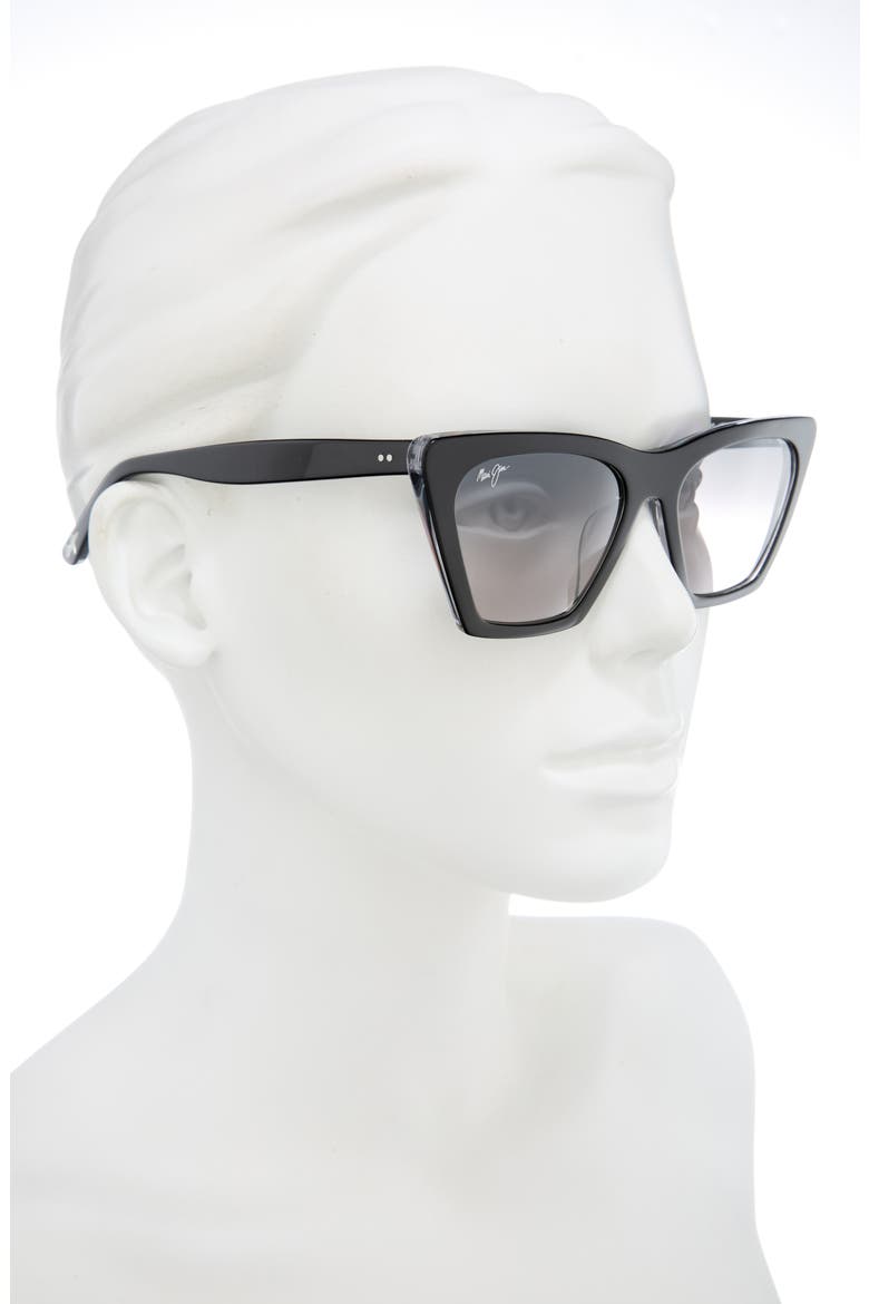 Polarized Cat Eye Sunglasses, Alternate, color, BLACK BLACK GREY