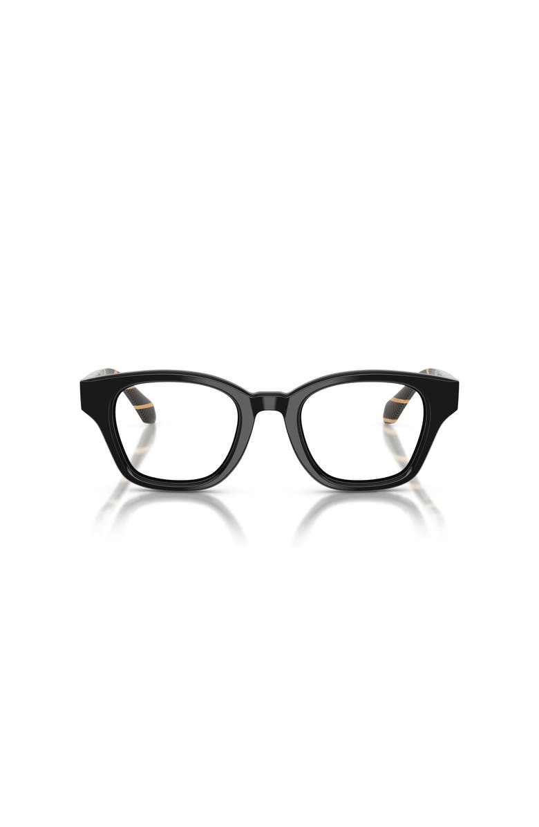 Giorgio Armani 47mm Rectangle optical glasses, Alternate, color, Black