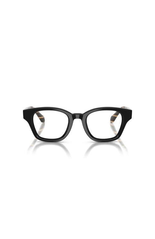 Giorgio Armani 47mm Rectangle Optical Glasses In Black