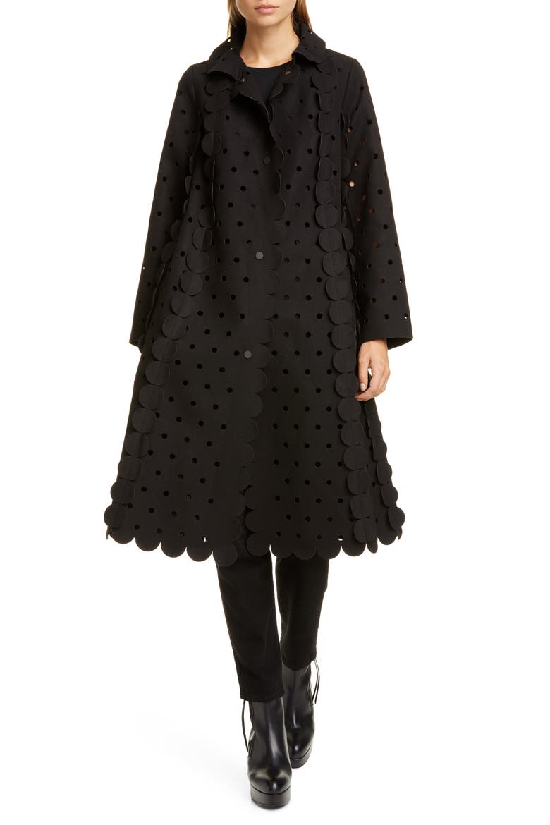Laser Cut Coat, Main, color, BLACK