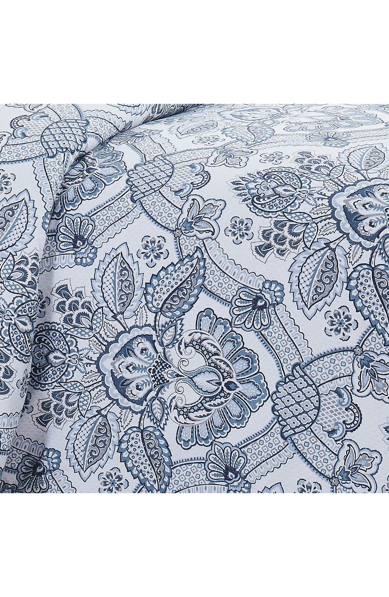 SOUTHSHORE FINE LINENS Enchantment Paisley Print Microfiber Down-Alternative Comforter Set, Alternate, color, Enchantment Blue