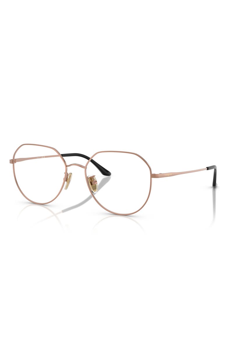 VOGUE 55mm Round Optical Glasses, Alternate, color, Rose Gold