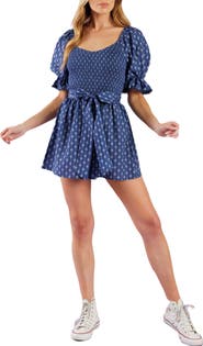 FLYING TOMATO Print Short Romper