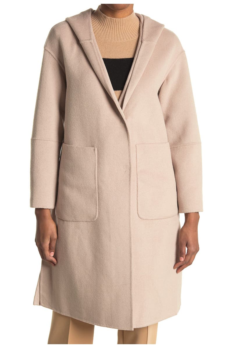 Belle & Bloom Walk This Way Wool Blend Oversized Coat, Alternate, color, Sand