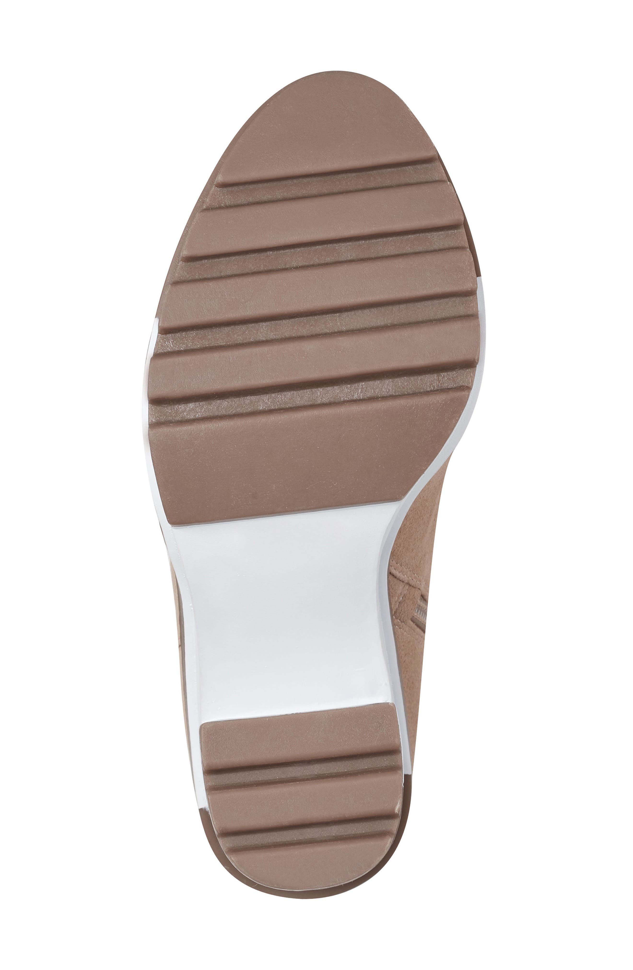 Lizzah Open Toe Platform Bootie, Alternate, color, ALMOND