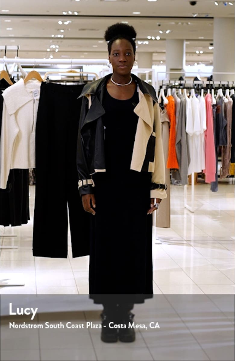 Paula Colorblock Leather Trim Jacket, sales video thumbnail