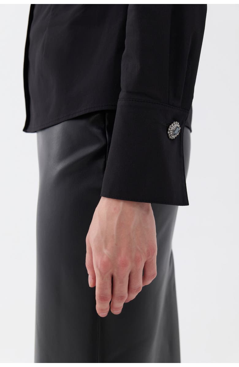 Nocturne Shirt with Stone Button Design, Alternate, color, 