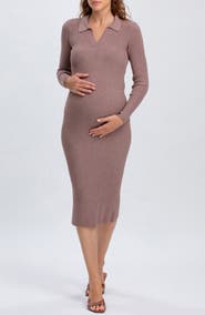 PIETRO BRUNELLI MATERNITY Lavinia Rib Knit Maternity Dress