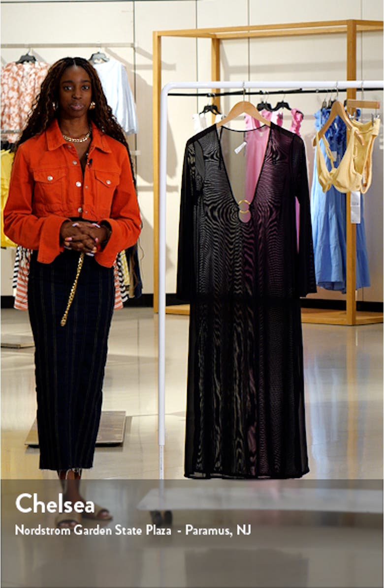 Elaire Mesh Cover-Up Maxi Dress, sales video thumbnail