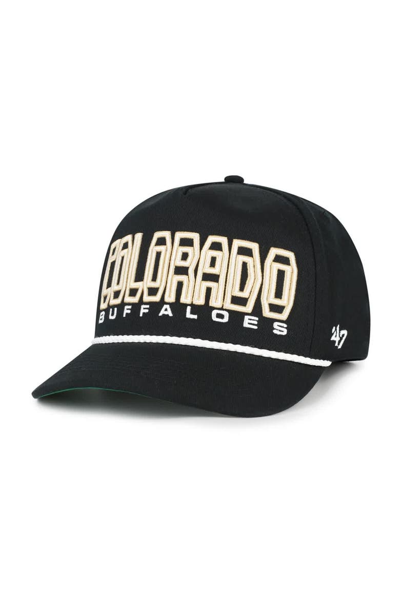 Youth '47 Black Colorado Buffaloes Byline Hitch Adjustable Hat, Alternate, color, Black
