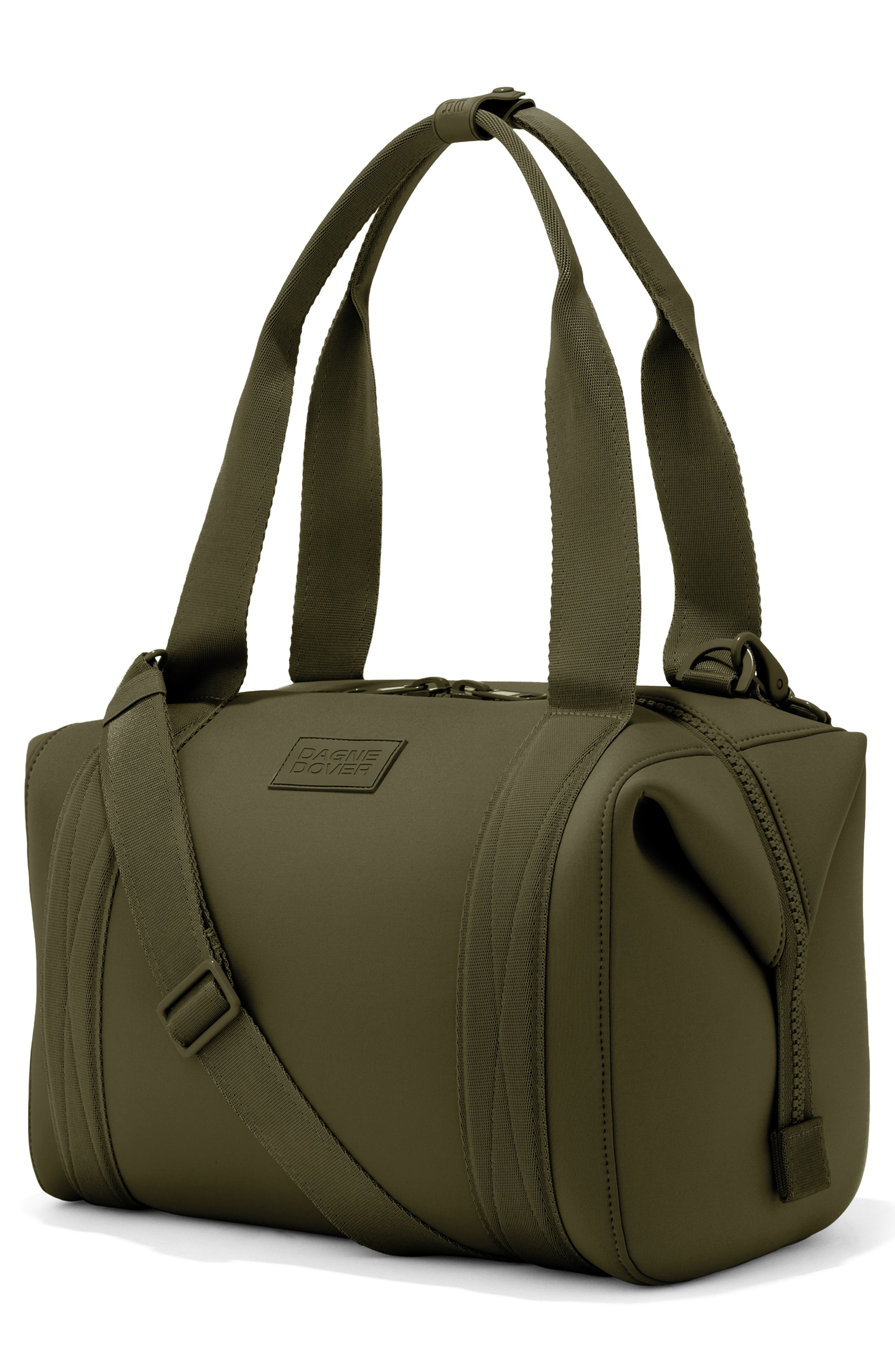 Landon Medium Neoprene Carryall, Alternate, color, DARK MOSS