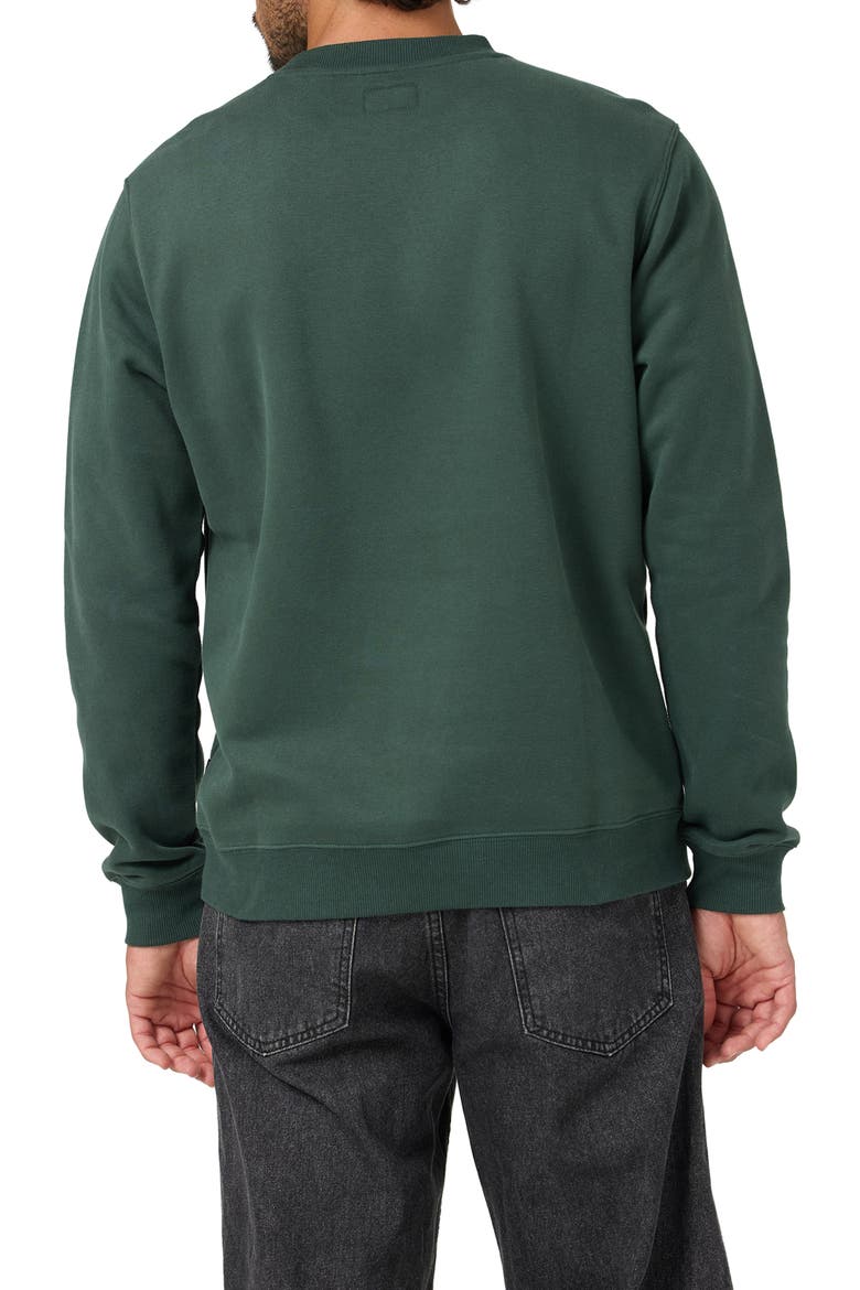 Cutback Classic Embroidered Crewneck Sweatshirt, Alternate, color, HUNTER GREEN