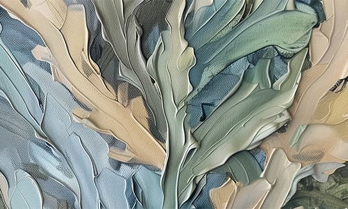 Wynwood Studio Calming Seaweed Beach Coastal Inspired Canvas Wall Art In Blue