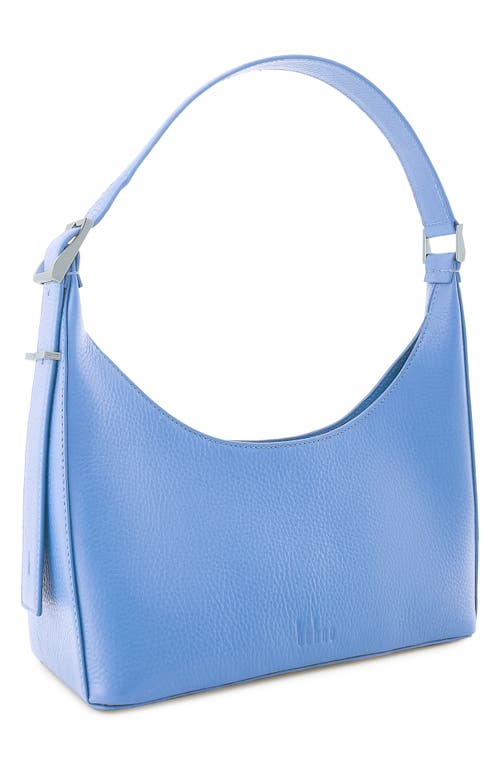 Behno Danny Flatiron Pebble Leather Shoulder Bag In Blue