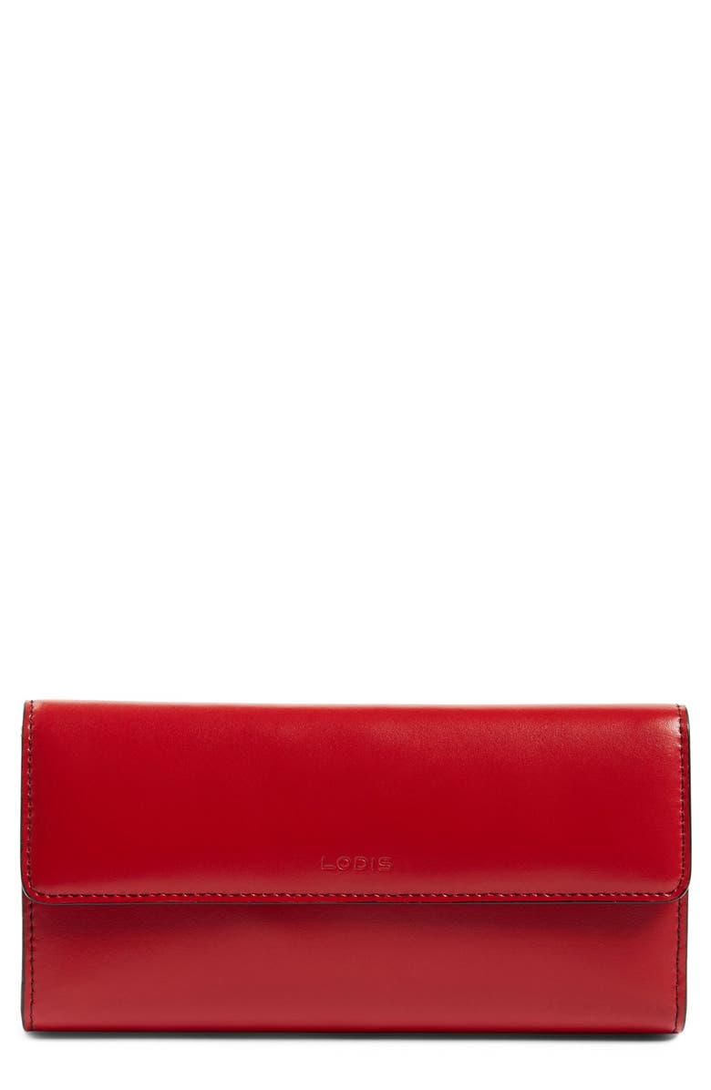 LODIS Los Angeles Lodis Audrey RFID Leather Checkbook Clutch Wallet, Main, color,