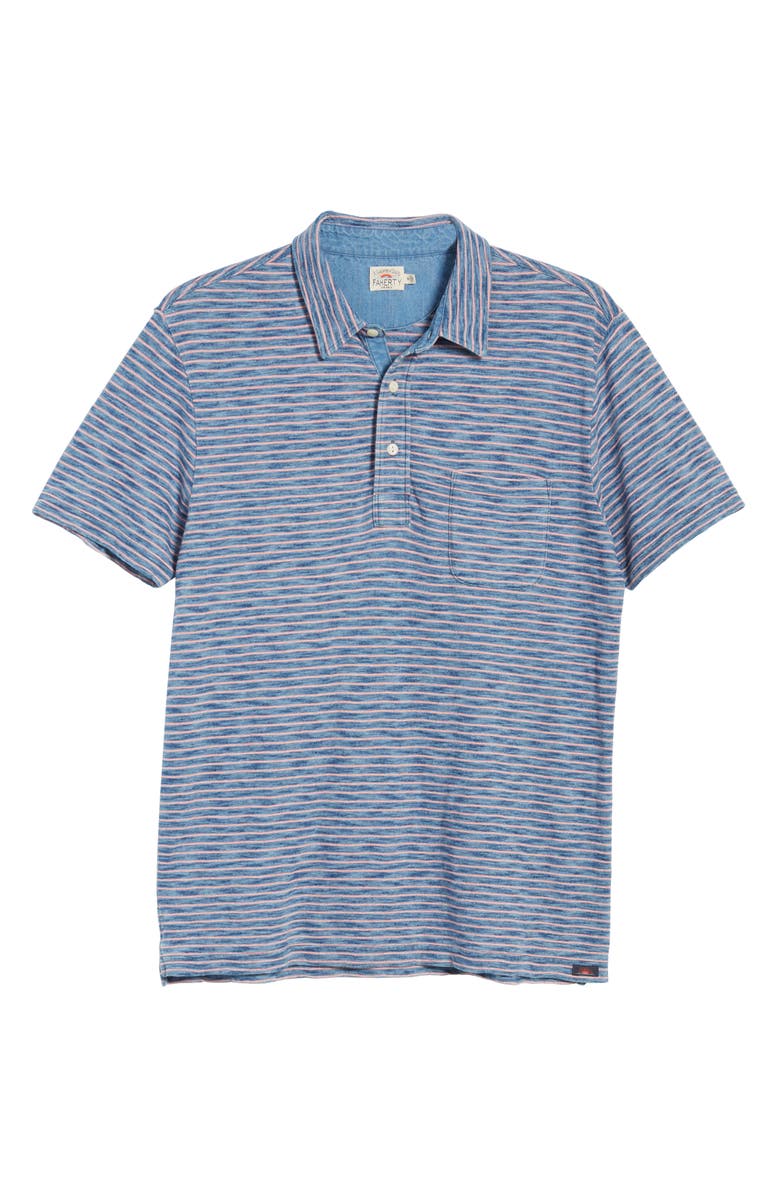 Faherty Feeder Stripe Jersey Polo, Alternate, color, 
