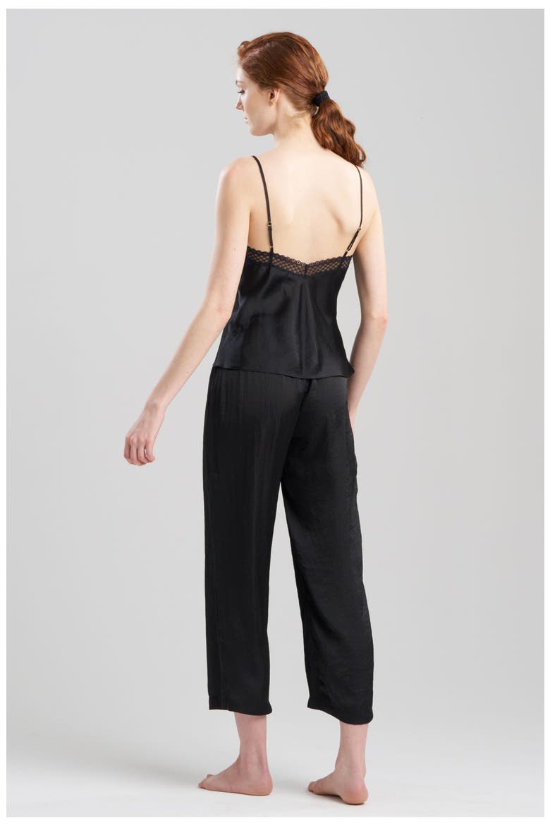 Ashley Icon Cami PJ Set w/ Lace, Main, color, BLACK