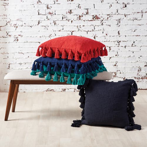 Carol & Frank Devin Solid Cotton Decorative Throw Pillow, Get In Black