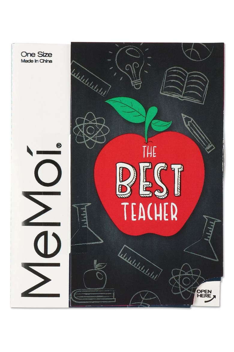 Big Kid's If Teachers Were Apples Greeting Card Crew Socks, Alternate, color, Surf the Web