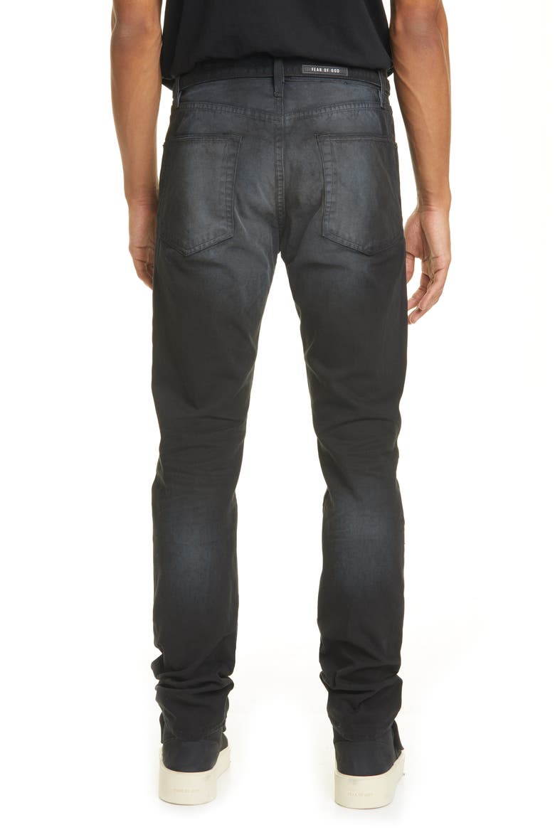 Slim Canvas Pants, Alternate, color, BLACK