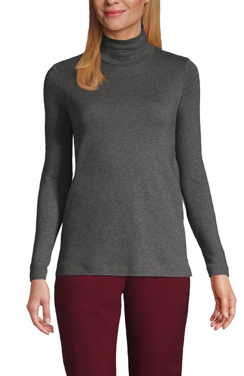 Supima Cotton Fitted Long Sleeve Turtleneck