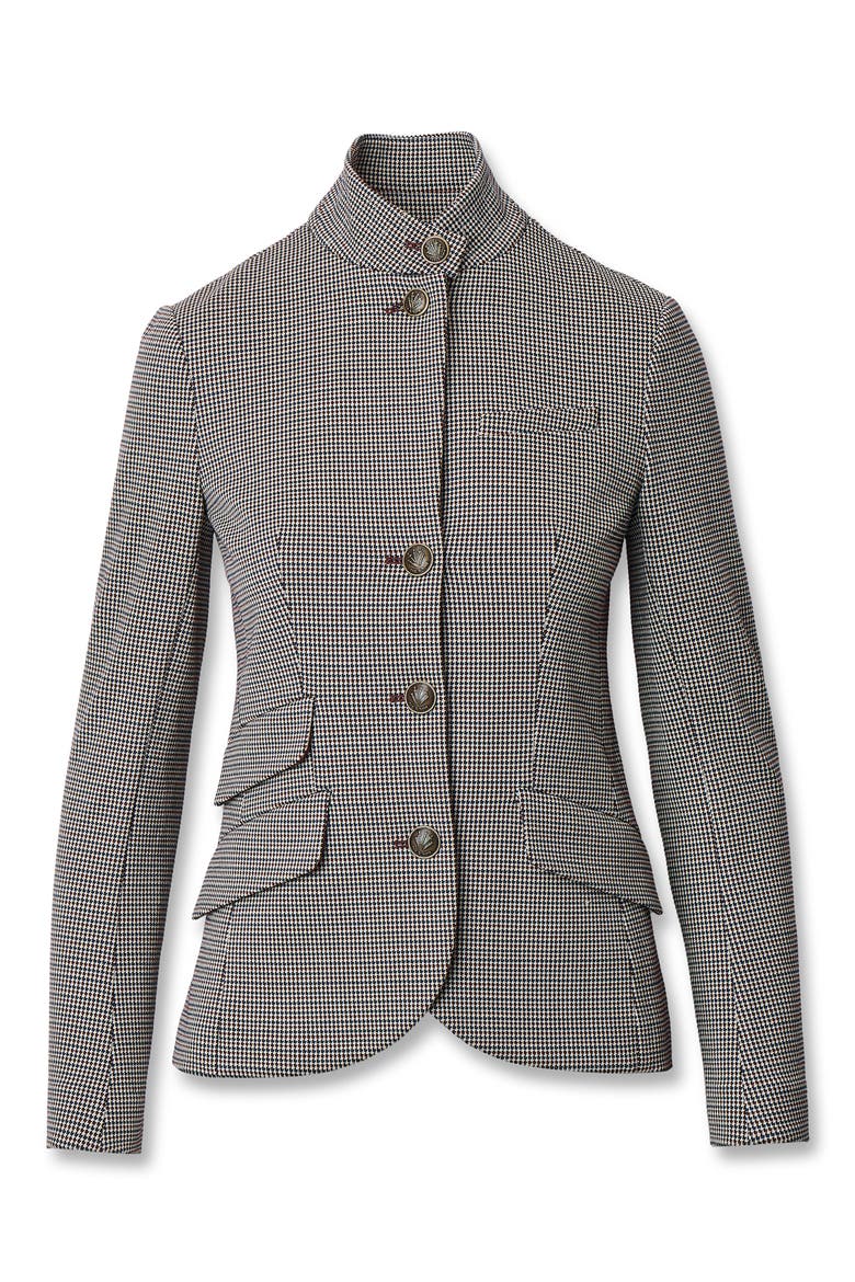 Slade Ponte Jacquard Blazer, Alternate, color, RED MULTI