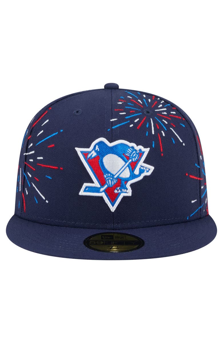 New Era Men's New Era  Navy Pittsburgh Penguins Americana Fireworks 59FIFTY Fitted Hat, Alternate, color, Navy