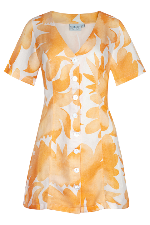 Shinoa Short-Sleeve Printed Mini Dress