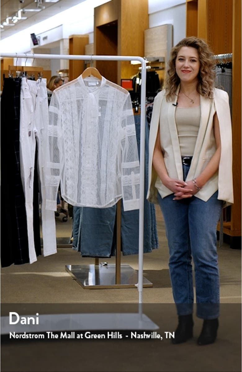 Sheer Shirt with Lace Detail, sales video thumbnail