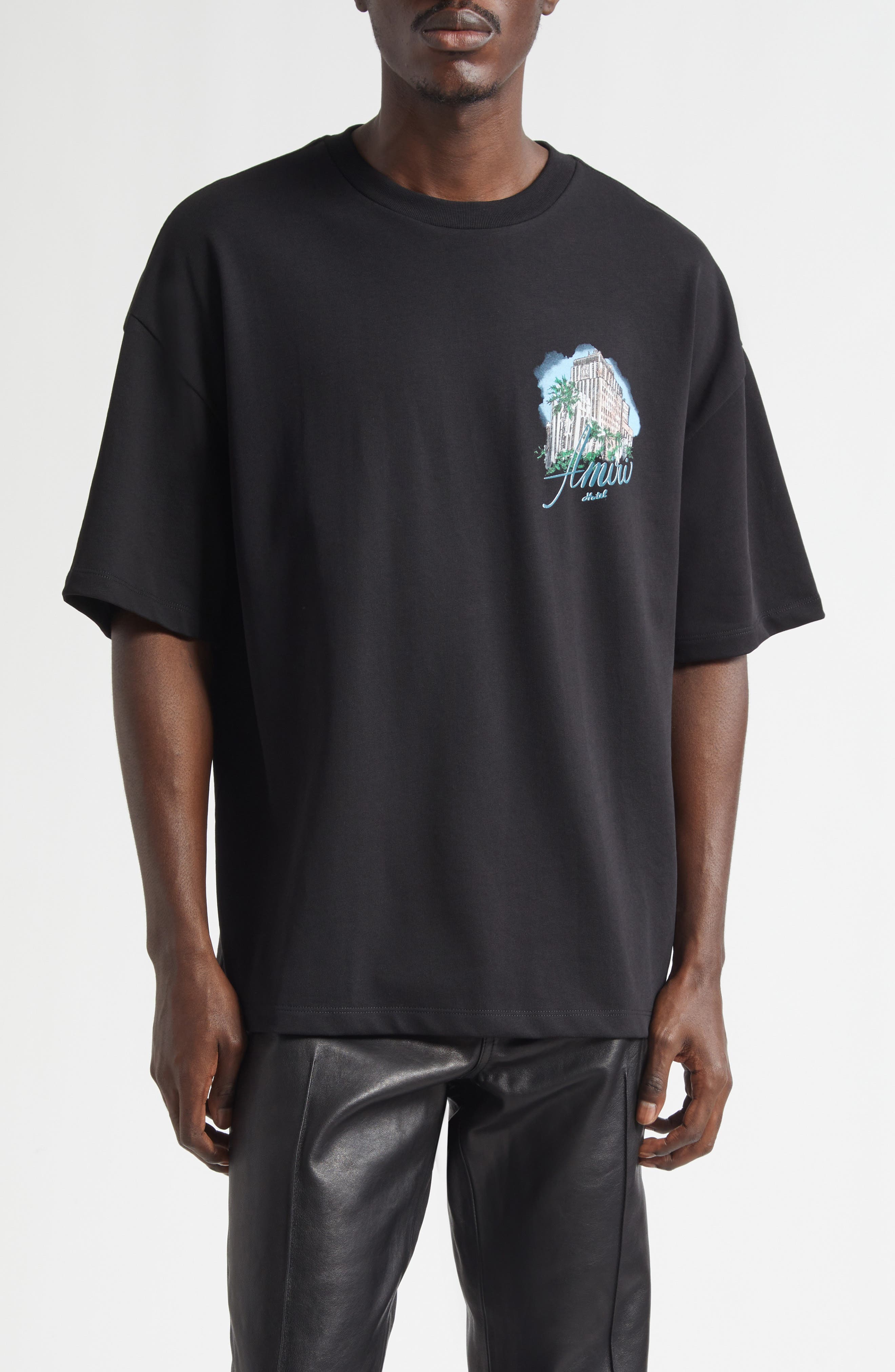 Oversize Amiri Hotel Graphic T-Shirt
