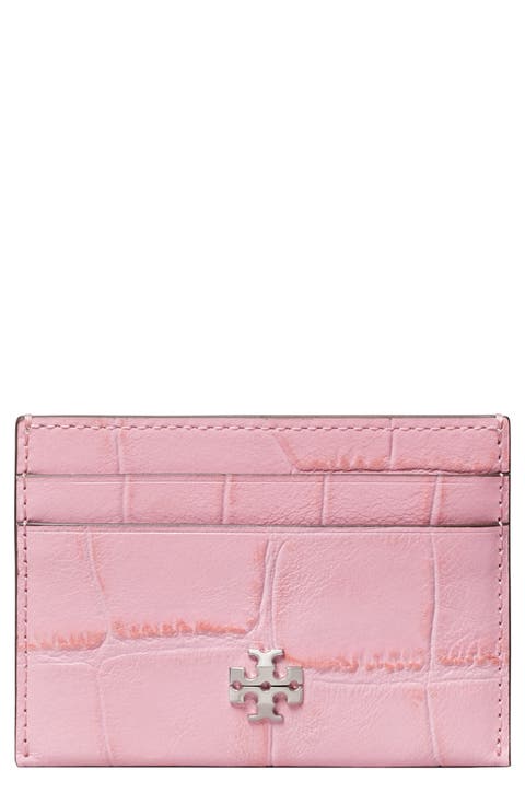 Charlie Croc Embossed Leather Card Case
