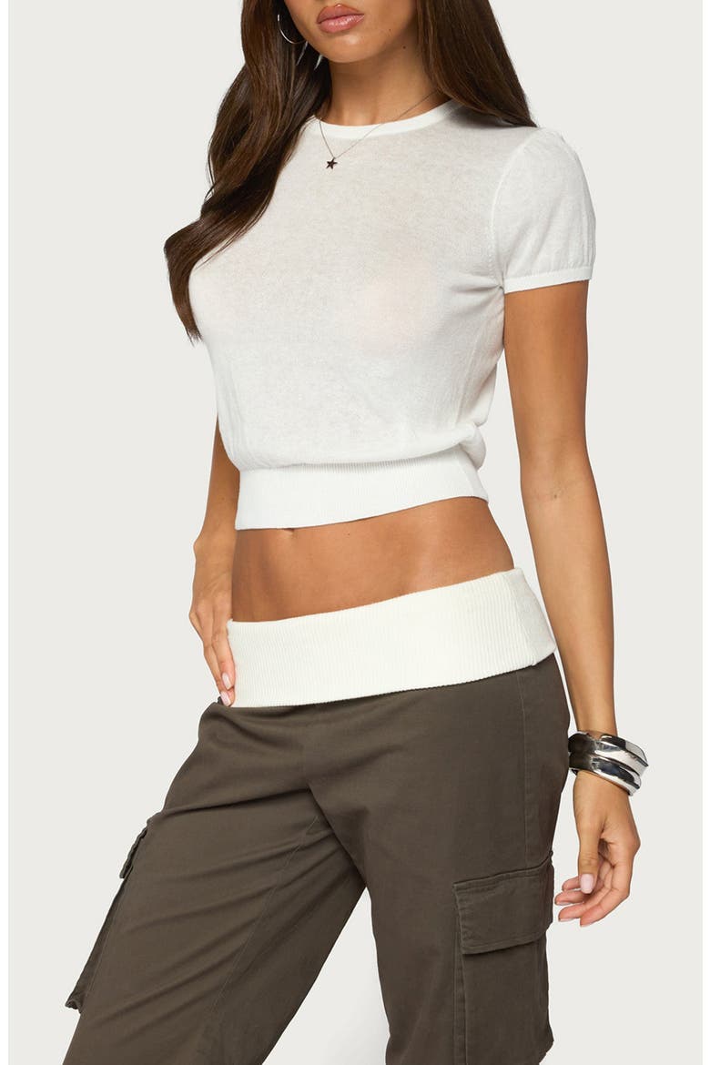 Nissa Knit Top, Alternate, color, WHITE