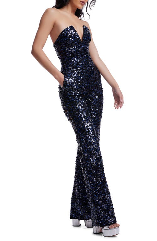 DRESS THE POPULATION DRESS THE POPULATION FERNANDA SEQUIN STRAPLESS JUMPSUIT