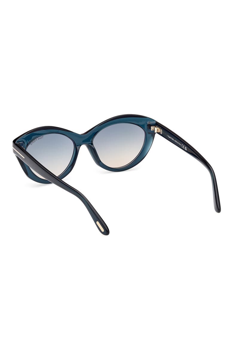 55mm Gradient Oval Sunglasses, Alternate, color, BLUE/ OTHER / GRADIENT GREEN