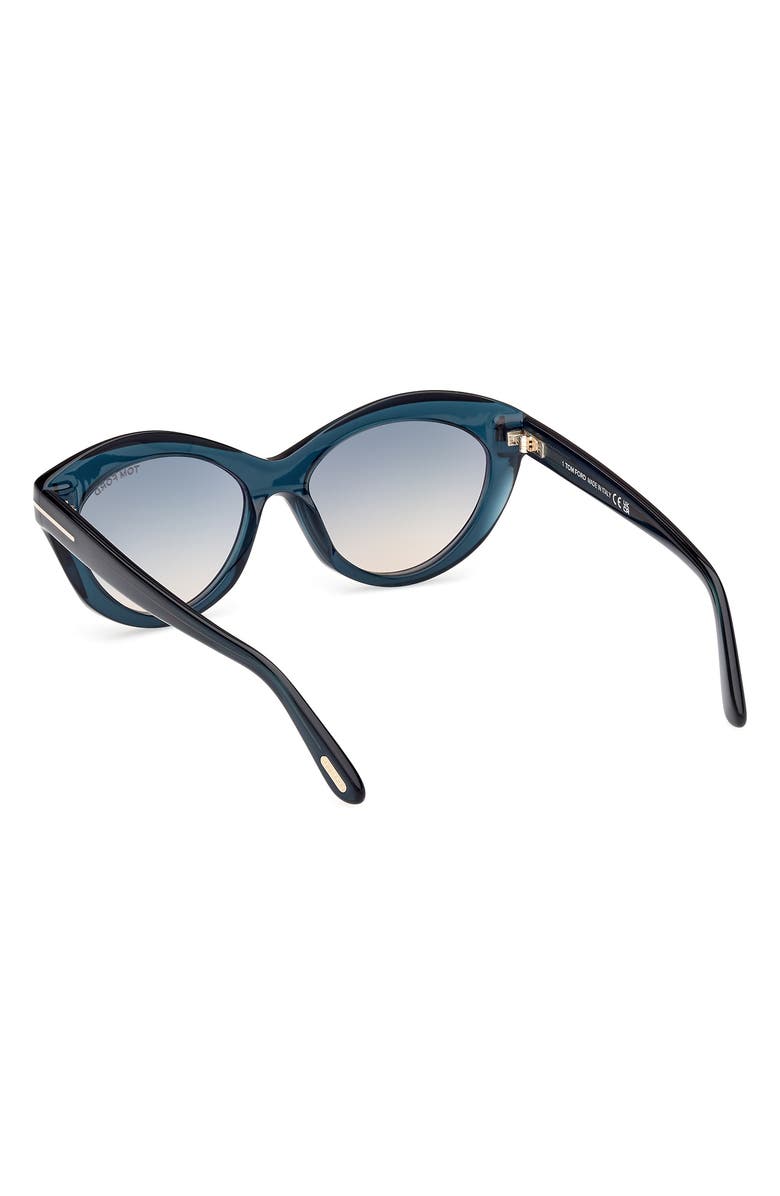 TOM FORD 55mm Gradient Oval Sunglasses, Alternate, color, Blue/ Other / Gradient Green