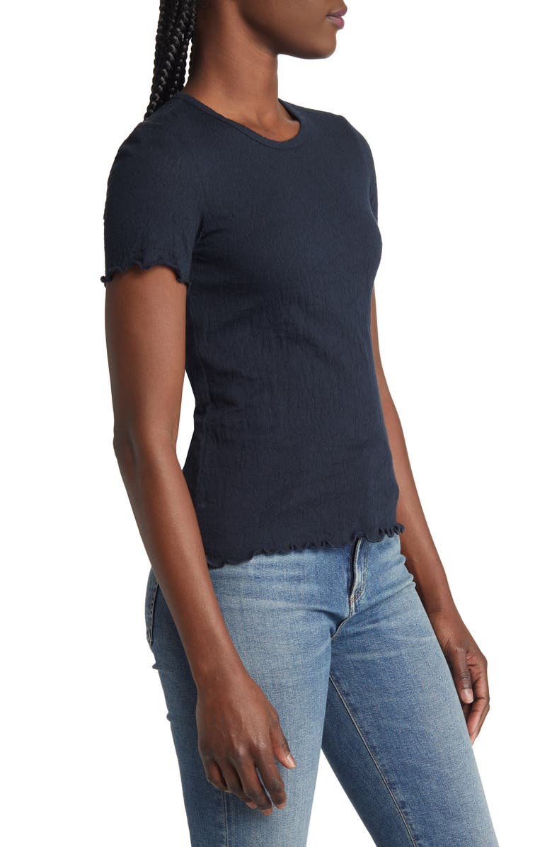 rag & bone Gemma Floral Jacquard T-Shirt, Alternate, color, Salute