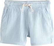 NEXT Kids' Textured Cotton Drawstring Shorts