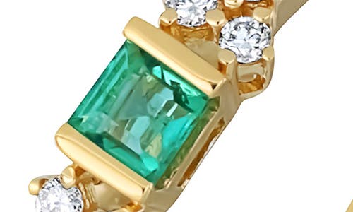 Bony Levy El Mar 18k Yellow Gold Emerald & Diamond Stackable Ring In Gold